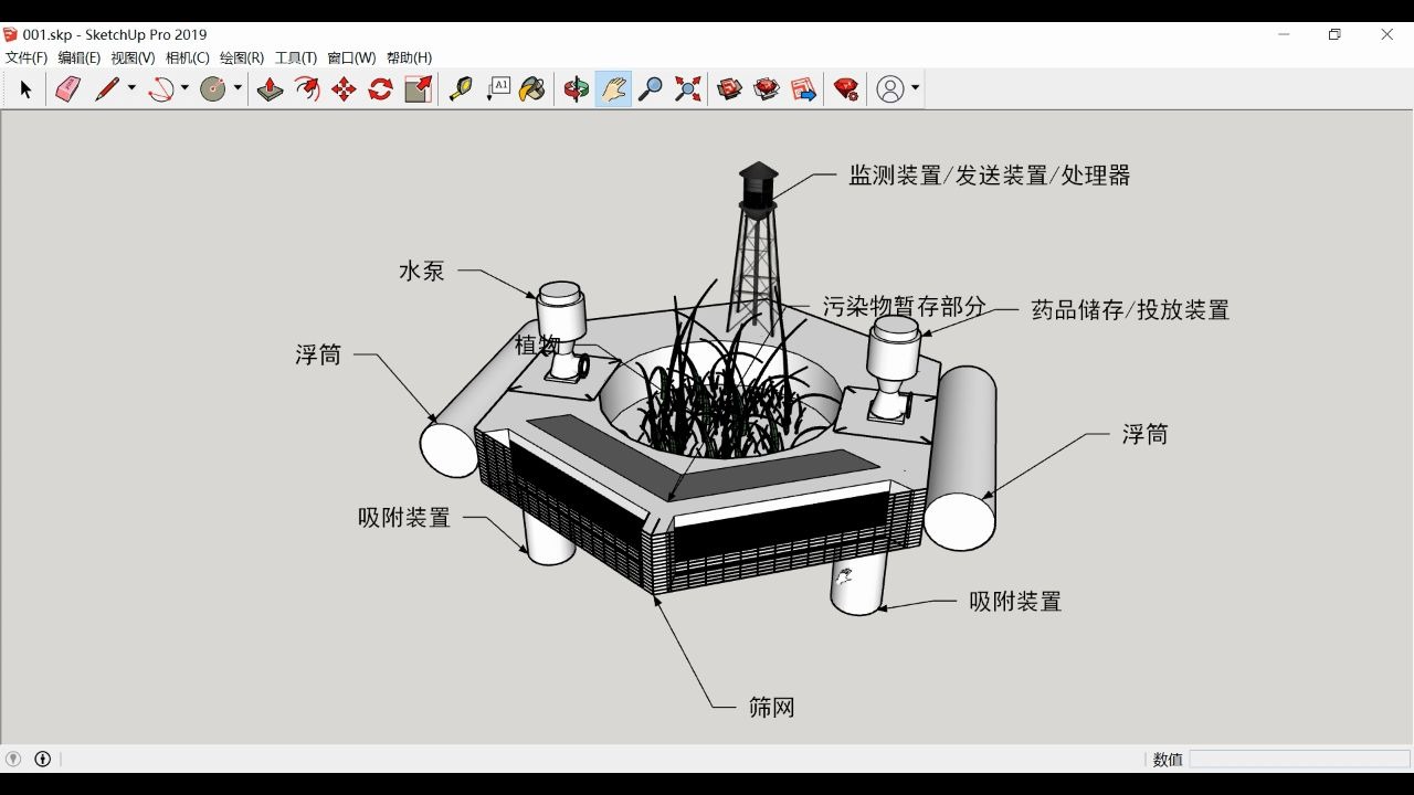 【CTB】3D建模河道规划设计和去污装置设计(拯救城市黑臭水体 ——城市湿地水体富营养化研究及解决系统设计)哔哩哔哩bilibili