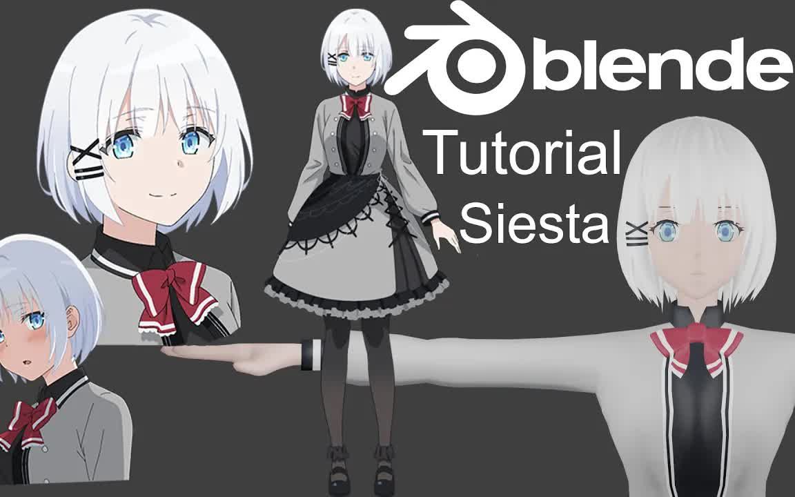 Blender 3.0制作3D动漫女孩子模型!哔哩哔哩bilibili