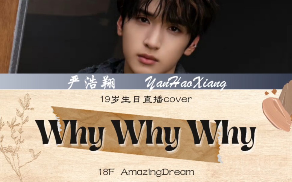 【tnt严浩翔】[19岁生日直播] /夏末严欢/ cover《why why why》歌词