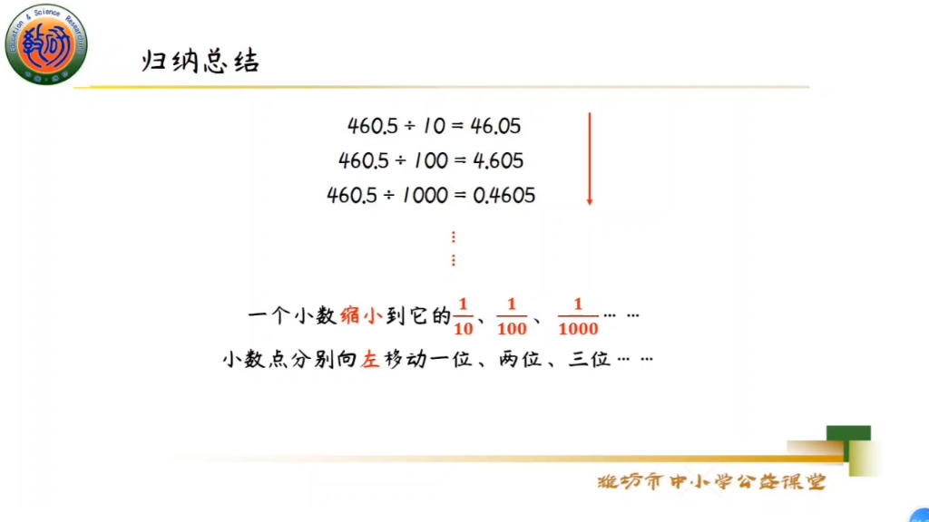 [图]小学数学四年级《小数点位置移动引起小数大小的变化》