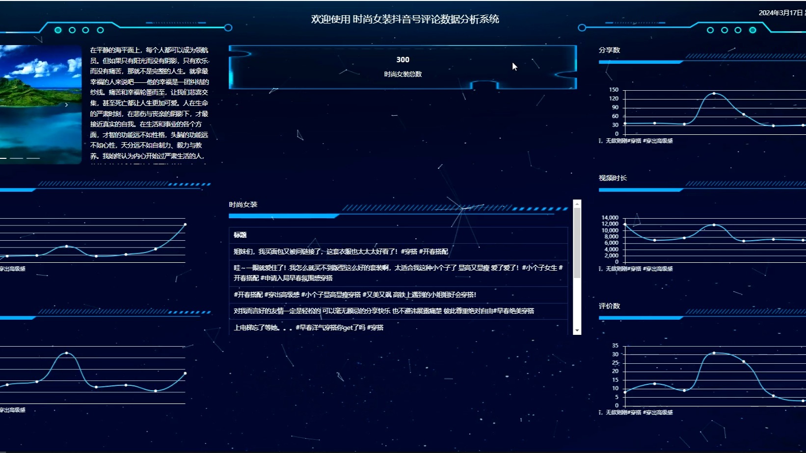 2025最新毕设python时尚女装抖音号评论数据分析系统(源码+系统+mysql数据库+Lw文档)哔哩哔哩bilibili