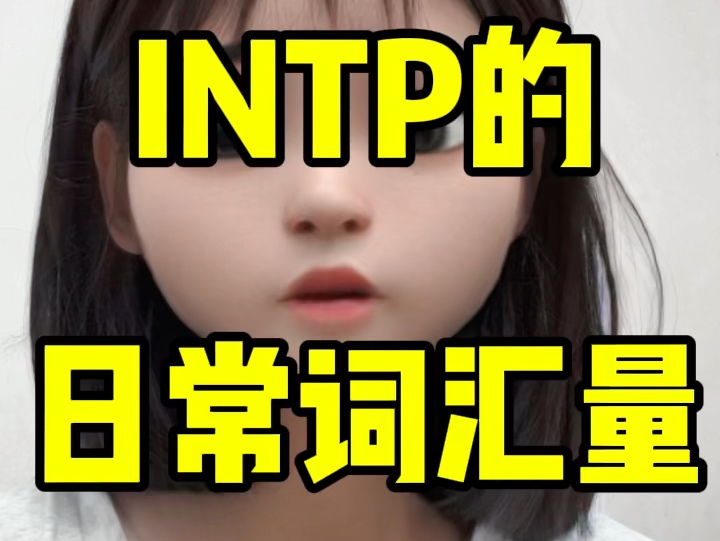 关于intp的日常词汇量哔哩哔哩bilibili