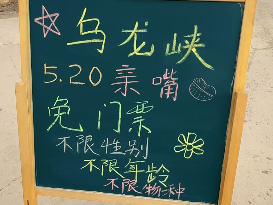 乌龙峡5.20亲嘴免费入园!不怕免费,就怕不亲!