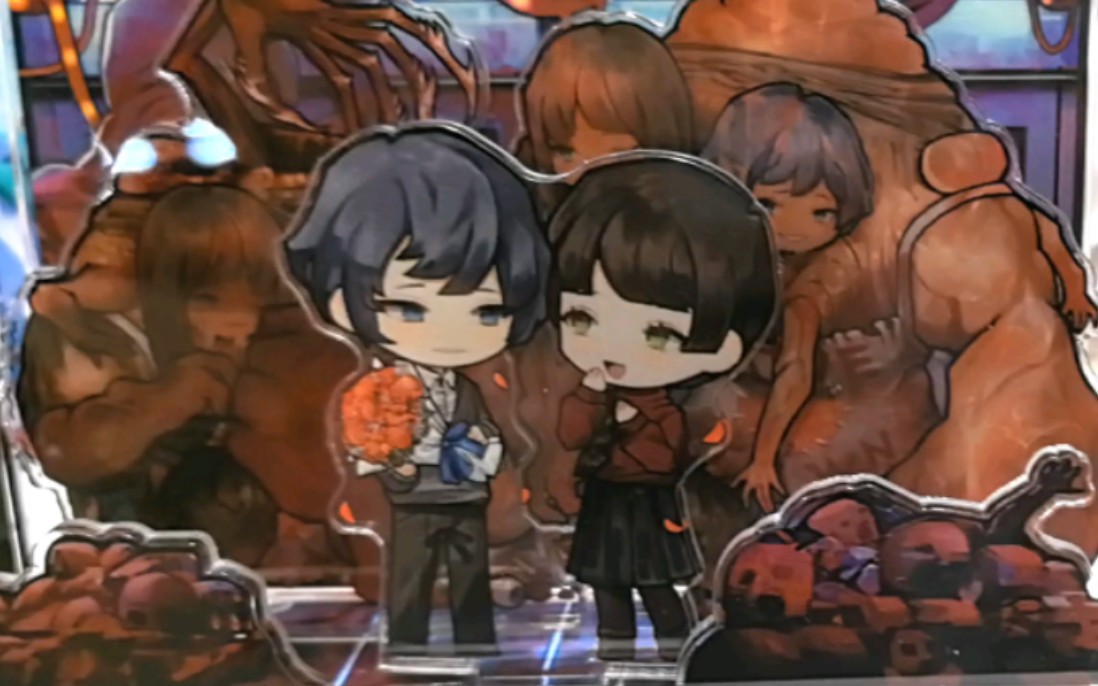 收尾人主题 爱之小镇场景立 废墟图书馆官谷