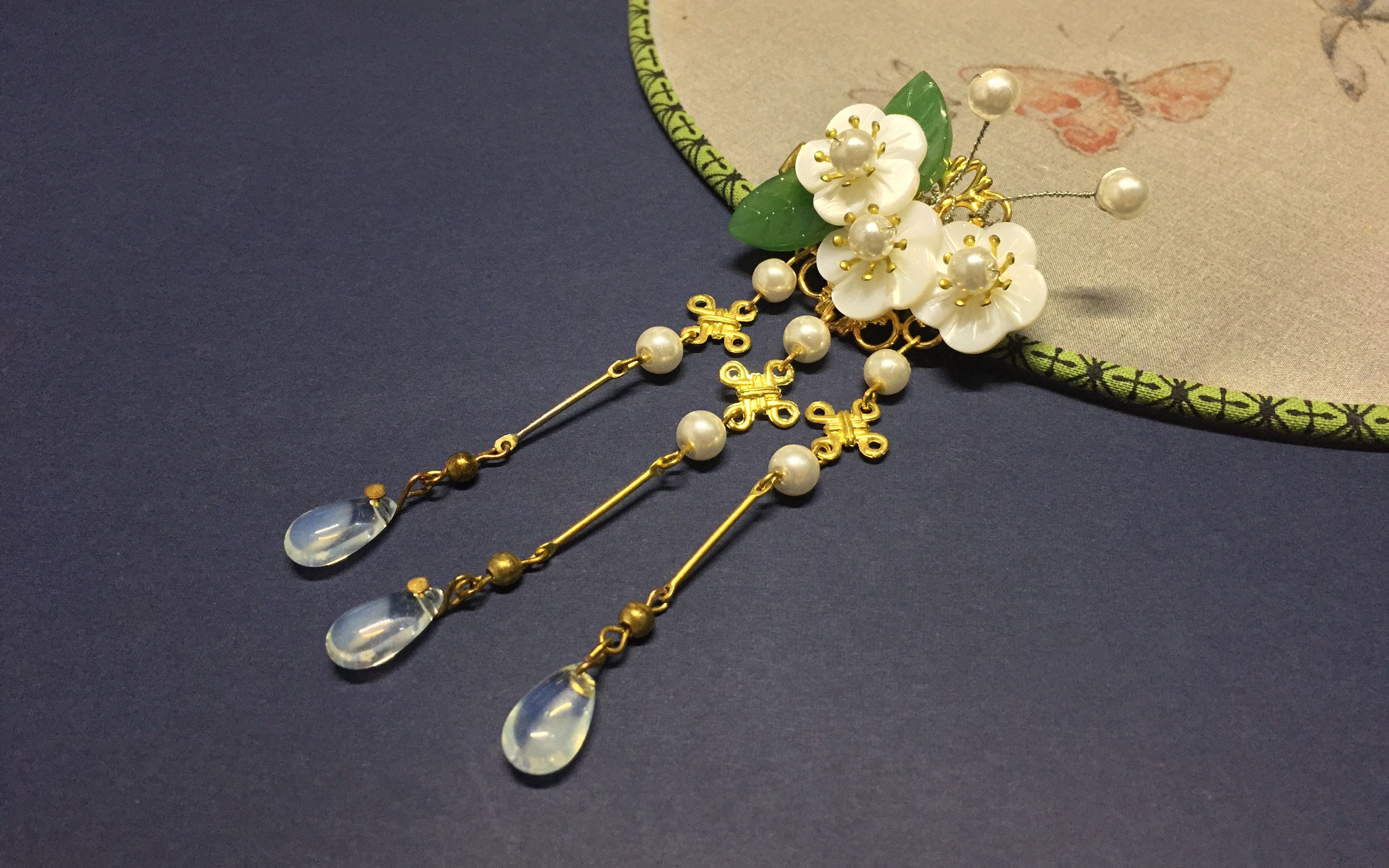 [苹菓子]小清新古风发夹发饰制作过程