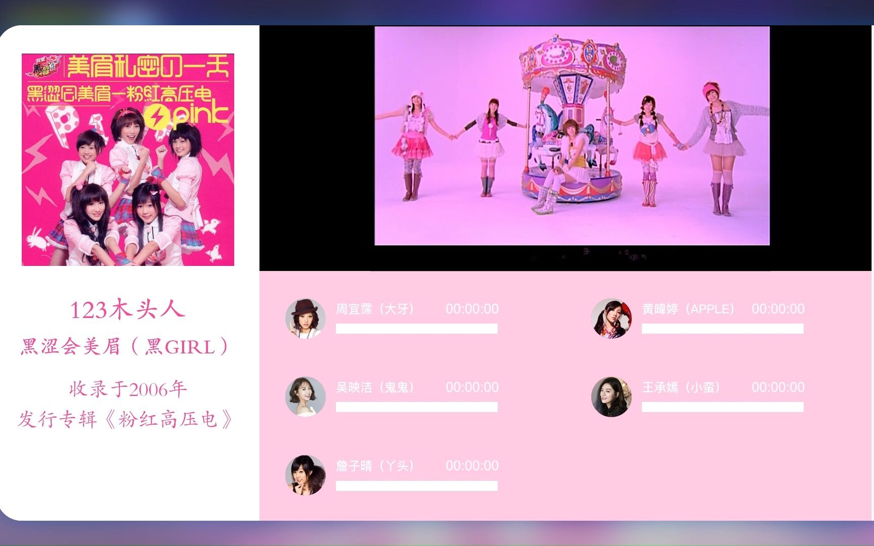 【黑Girl】123木头人 歌词时长分配哔哩哔哩bilibili