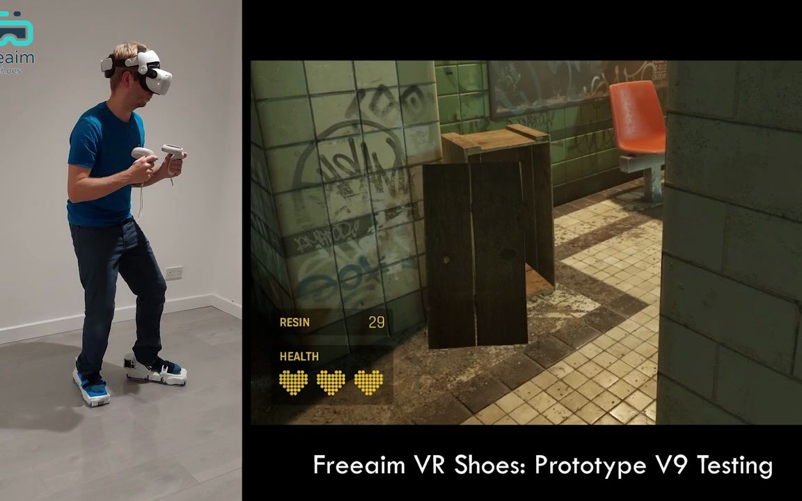 Freeaim VR Shoes (VR treadmill) Half Life Alyx Gameplay 1哔哩哔哩bilibili