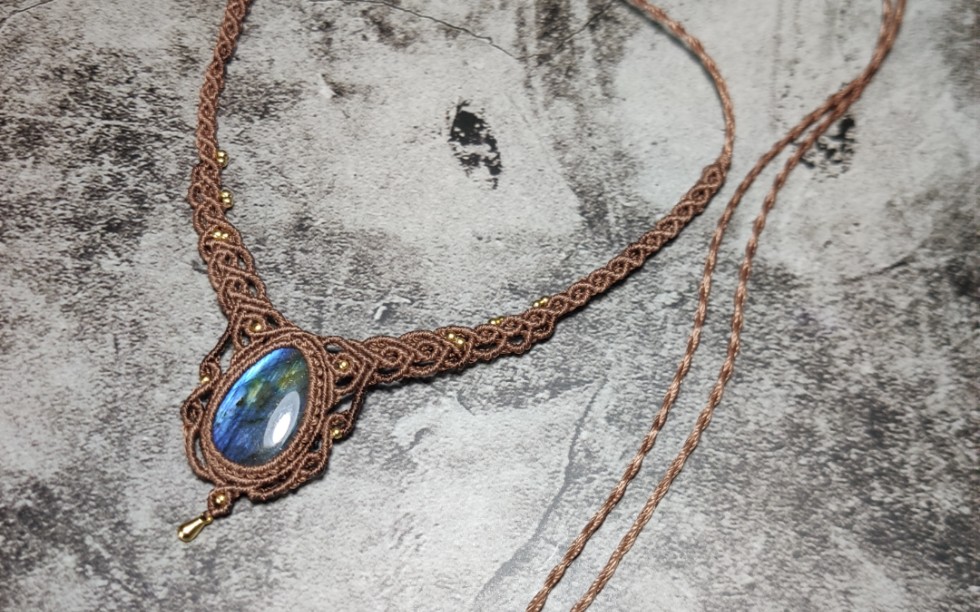 成品欣赏:macrame项链