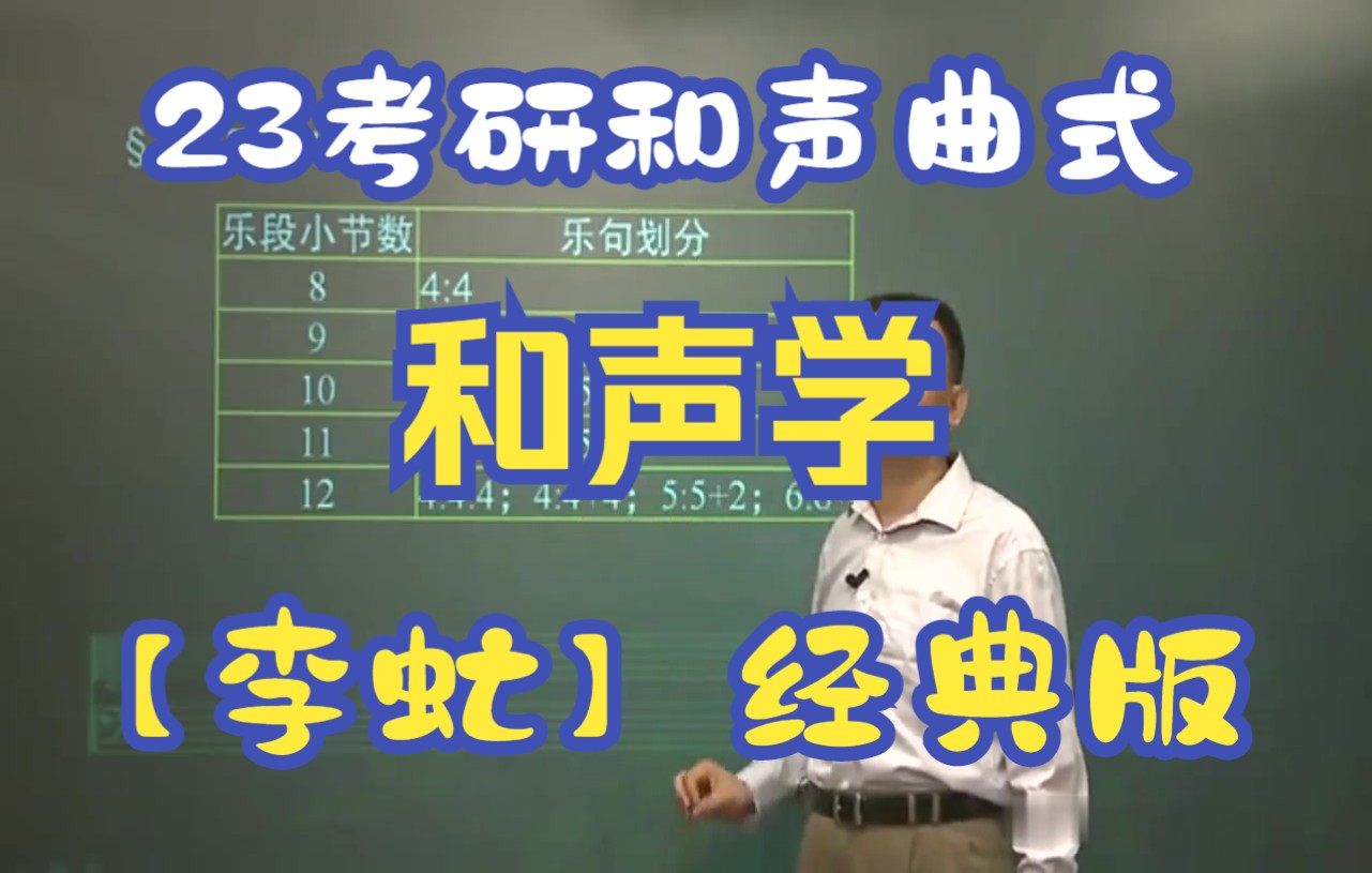 [图]2023考研和声曲式李虻经典版，和声学基础精讲【23完整版】