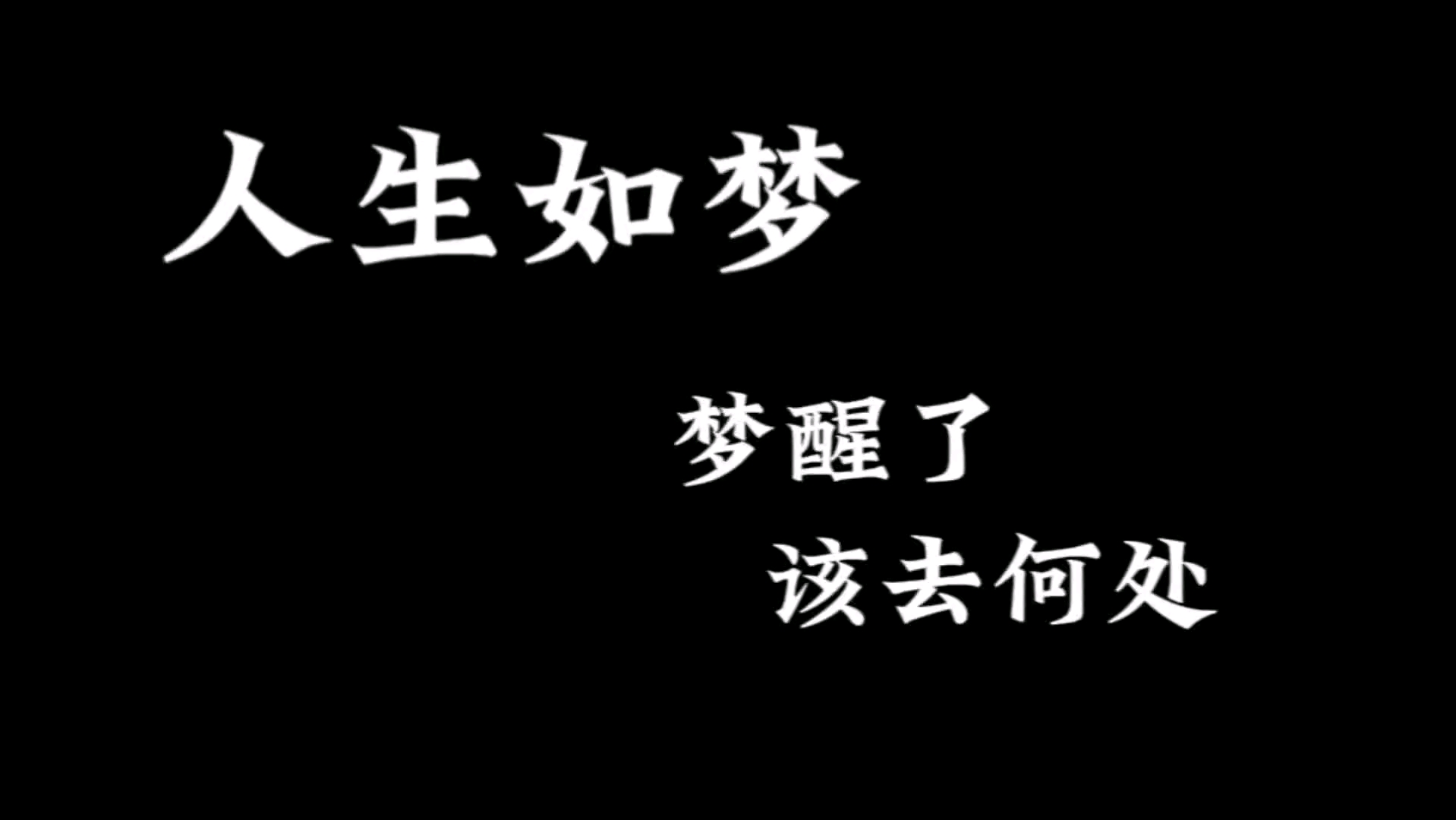 人生如梦,终会醒,一生奔波,又为何