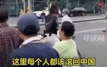 [图]非裔男子在纽约唐人街叫嚣：这里的每个人都该滚回中国，下一秒被华裔一拳打趴