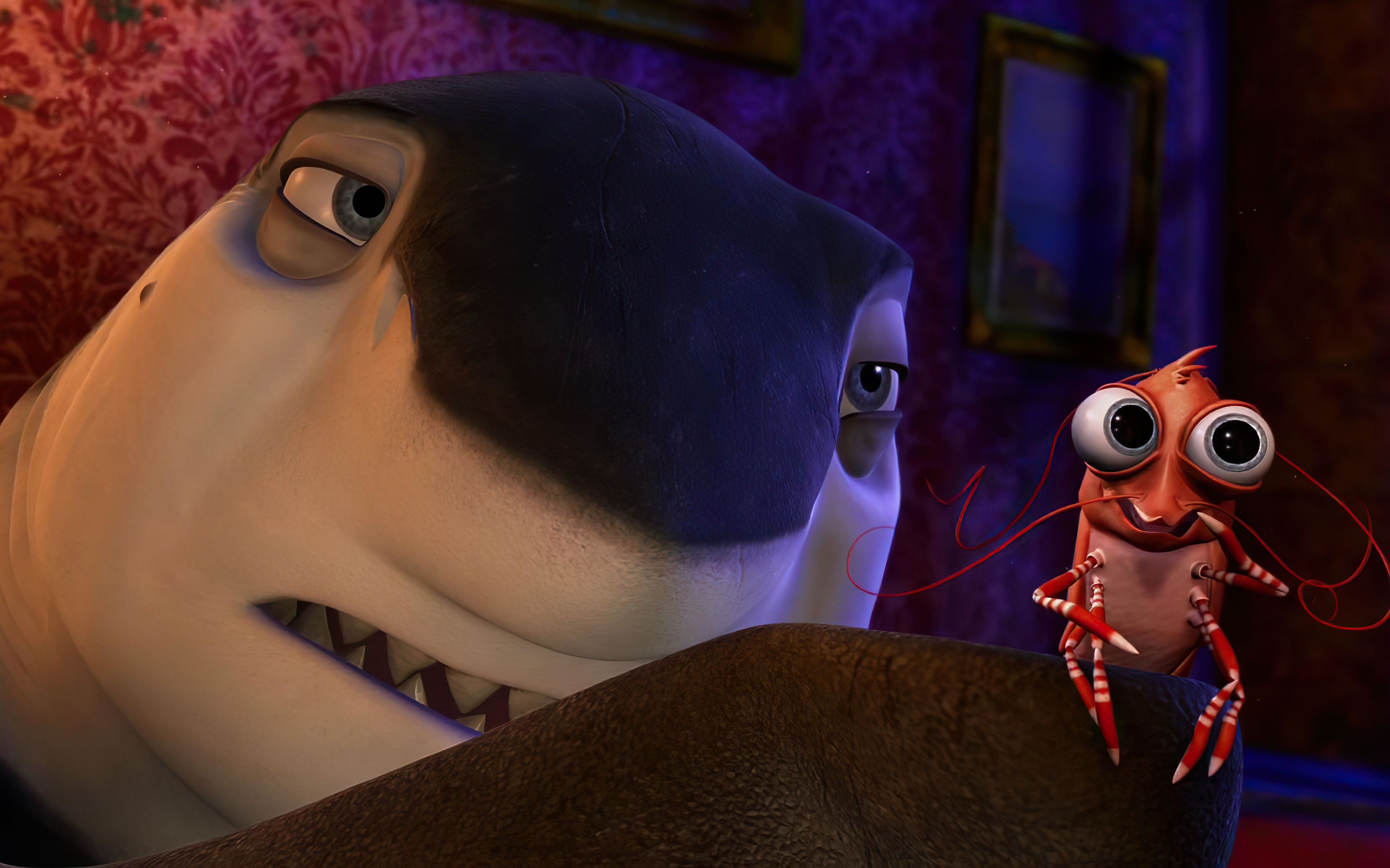 生了个吃素的儿子,每天逼他吃肉 ,伤透脑筋,搞笑动画电影《鲨鱼黑帮》