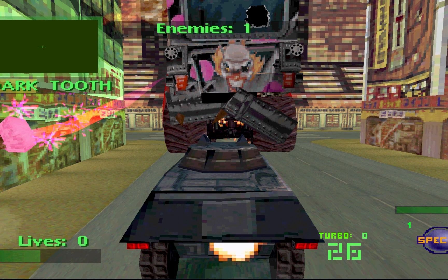 最终boss战 ps1《烈火战车2》