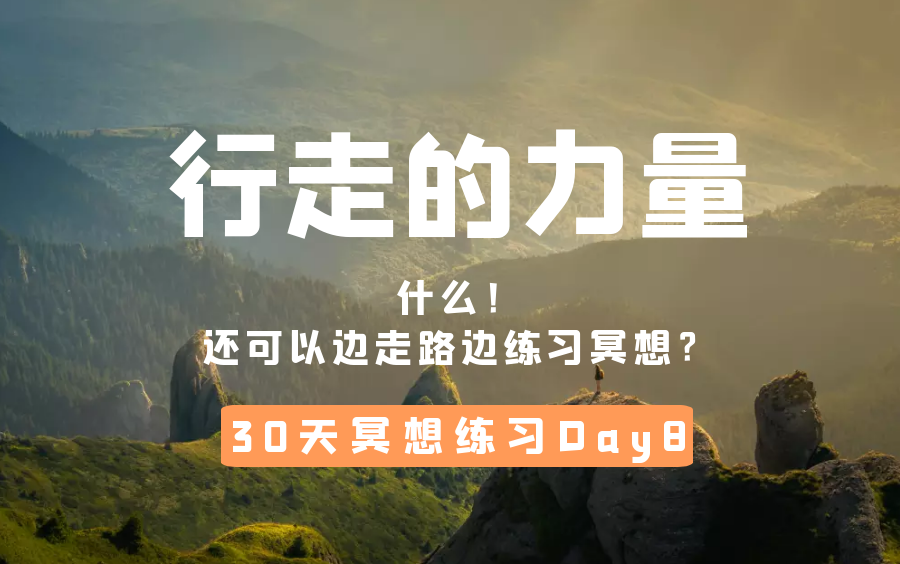 【30天冥想练习Day 8:行走的力量】冥想没时间或者不方便怎么办?走路都可以做的冥想,你一定要解锁!行禅 | 下班 | 散步哔哩哔哩bilibili