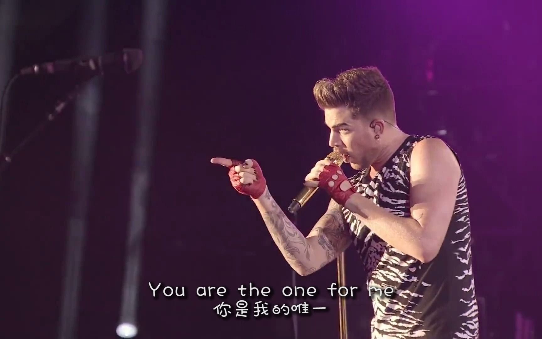 [图]亚当兰伯特【Queen + Adam Lambert】- i was born to love you 字幕珍藏版