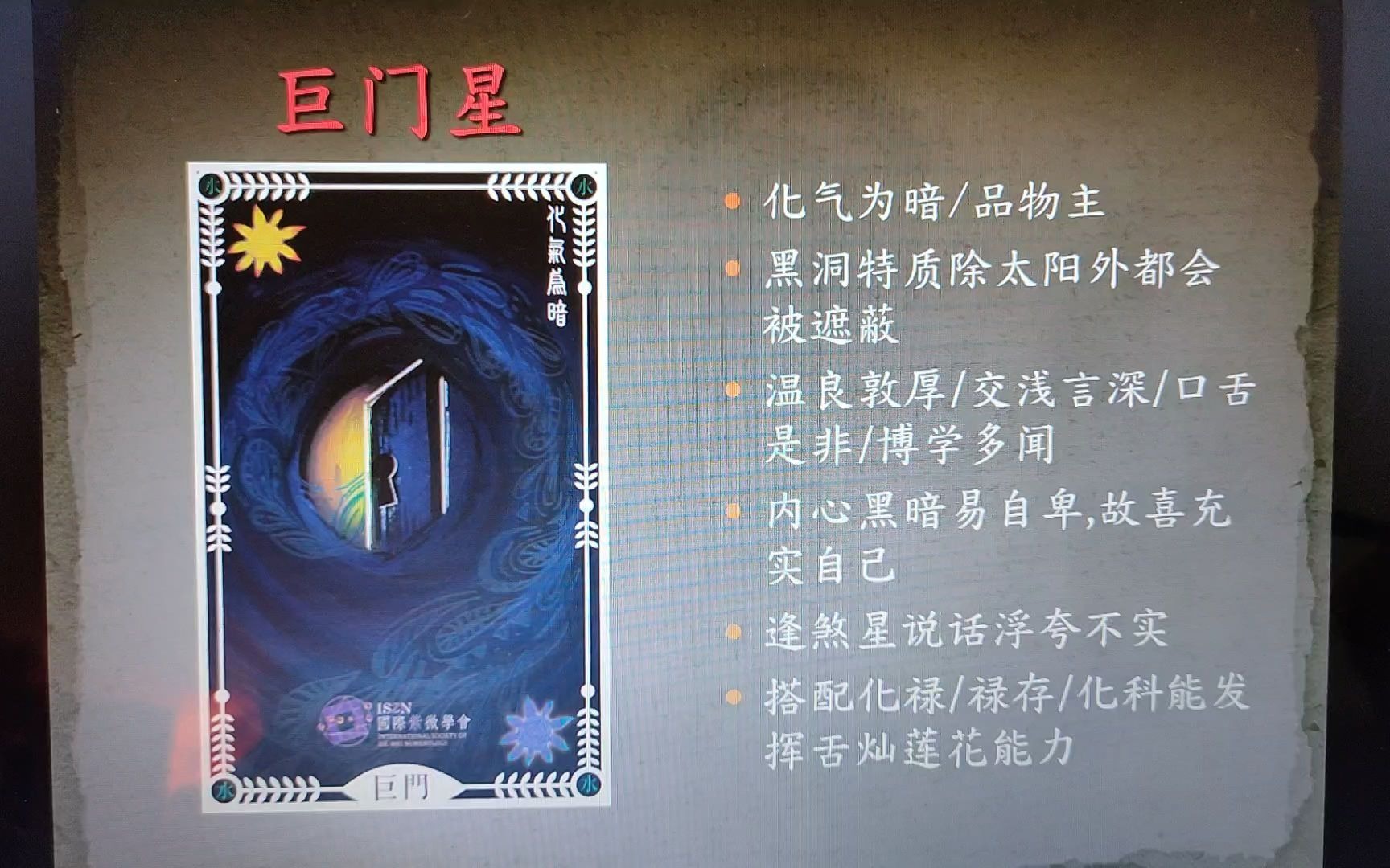 【紫微牌卡—巨门星】