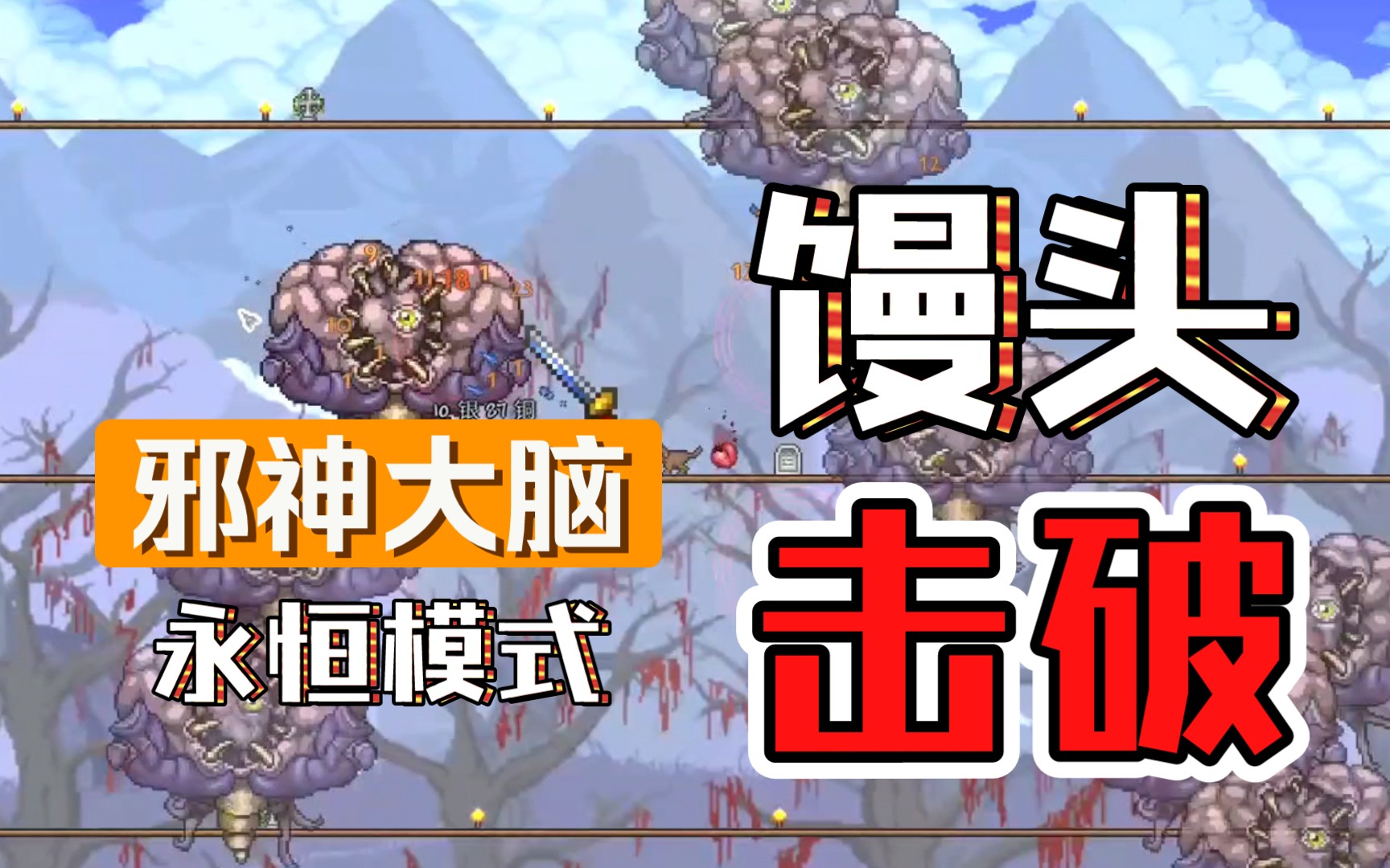 【泰拉瑞亚法狗永恒模式】馒头vs邪神大脑 精神崩坏の大脑1