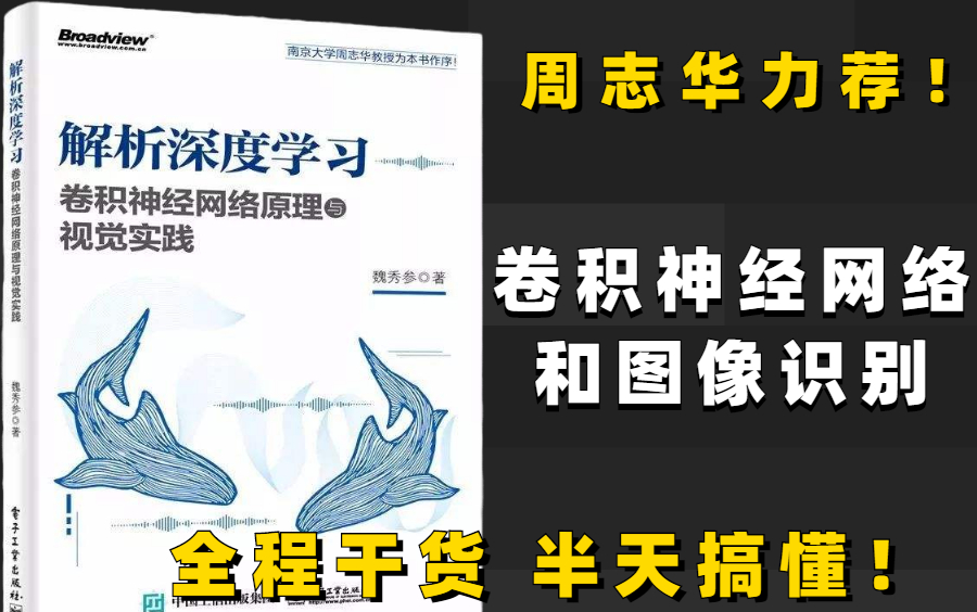 【CNN卷积神经网络原理视觉实践】南京大学周志华力荐!半天带你搞懂卷积网络和图像识别!(深度学习/计算机视觉/图像处理/神经网络)哔哩哔哩bilibili