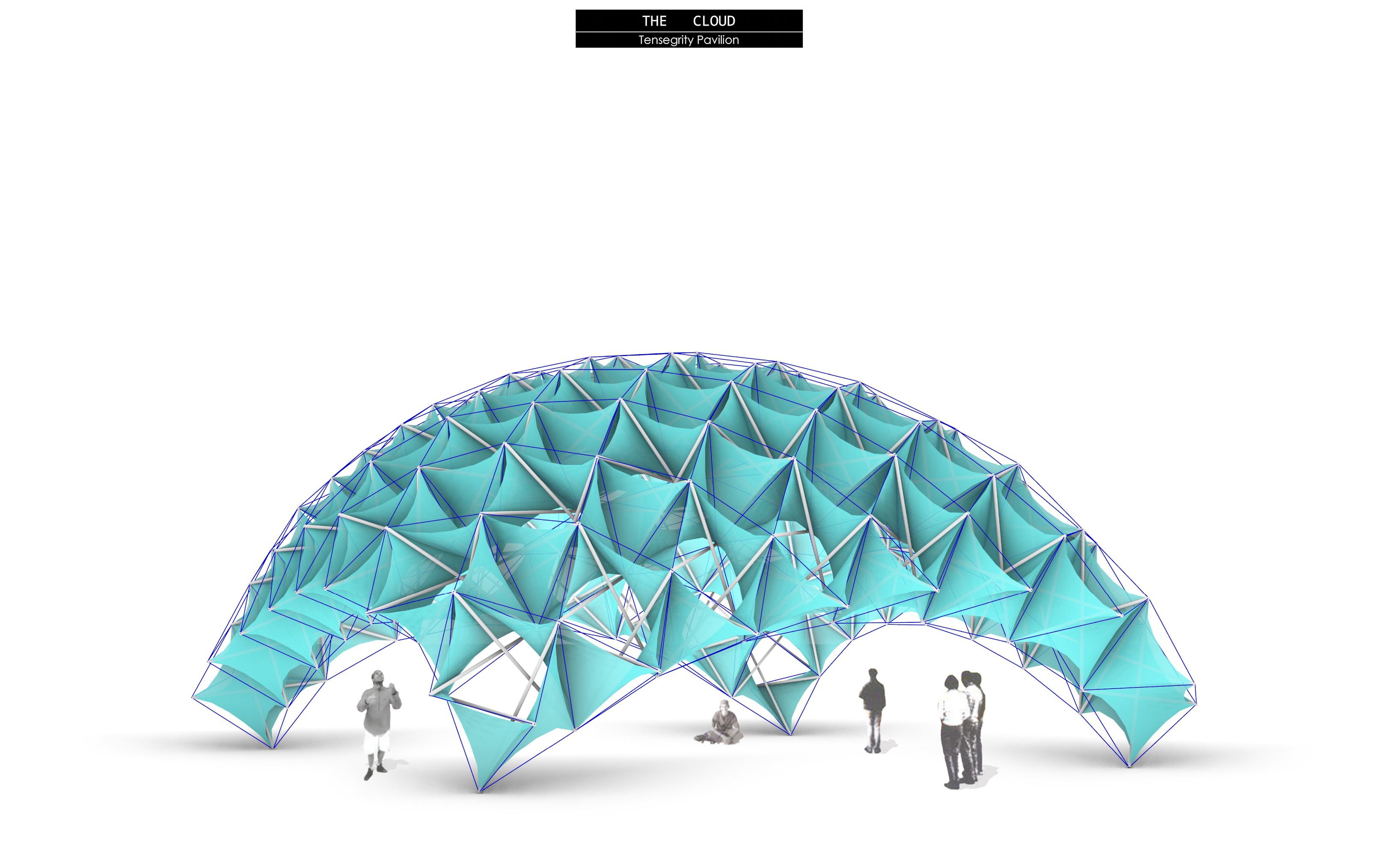 【张拉整体】张力云(tensegrity cloud)