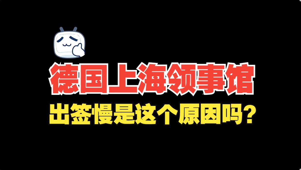 你还在等待德国驻上海领事馆出签吗?这篇视频也许可以帮助到你哔哩哔哩bilibili