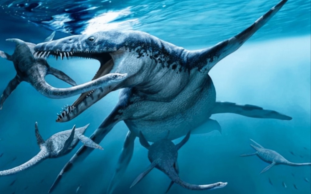 史前最大的海洋巨兽滑齿龙,长25米,重达百吨,竟搁浅在沙滩上成了猎物