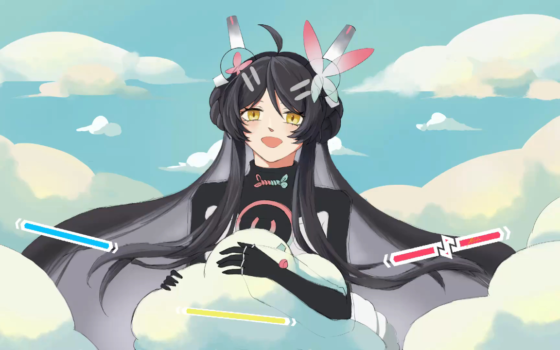 鸠也要云女孩～ 绘画过程