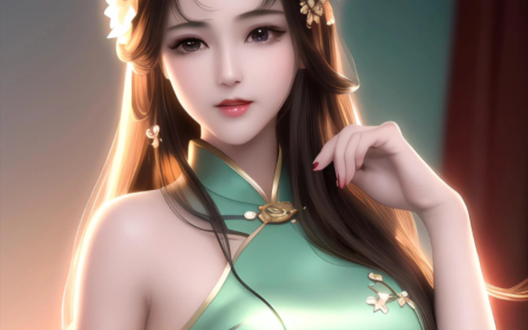 ai绘画,古风旗袍美人!