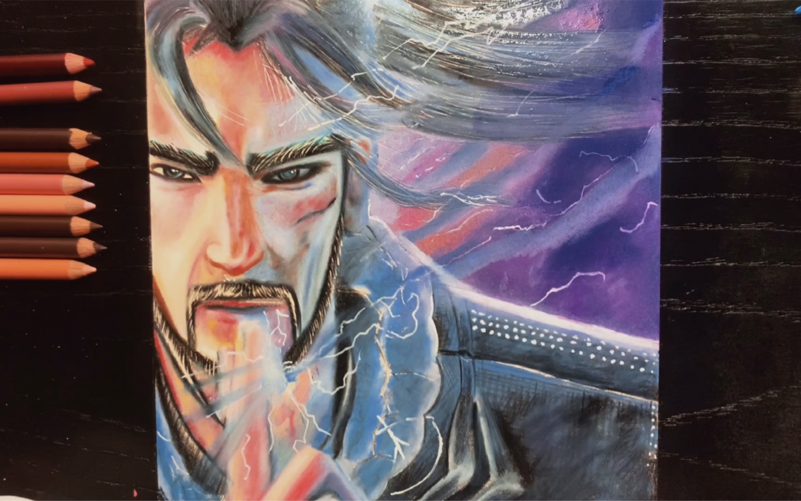 【彩铅手绘】手绘姜子牙,依然努力中.