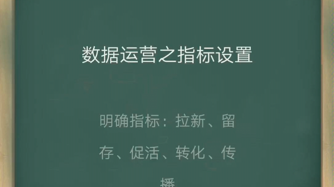 数据运营之指标考核明确指标:拉新、留存、促活、转化、传播业务指标:意向度、浏览、参与、成交数据指标:一级指标、二级指标、三级指标、核心指标...