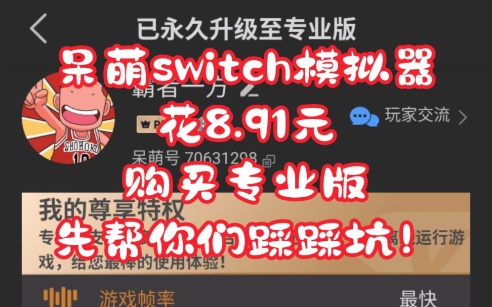 8.91元 购买 专业版 呆萌switch模拟器 !先帮你们踩踩坑!说好的能玩马车8呢?目前还是蛋蛋模拟器最优,然后期待下免费skyline的后续发展!!