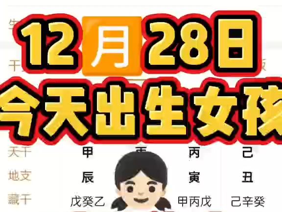 12月28日生辰八字命理哔哩哔哩bilibili