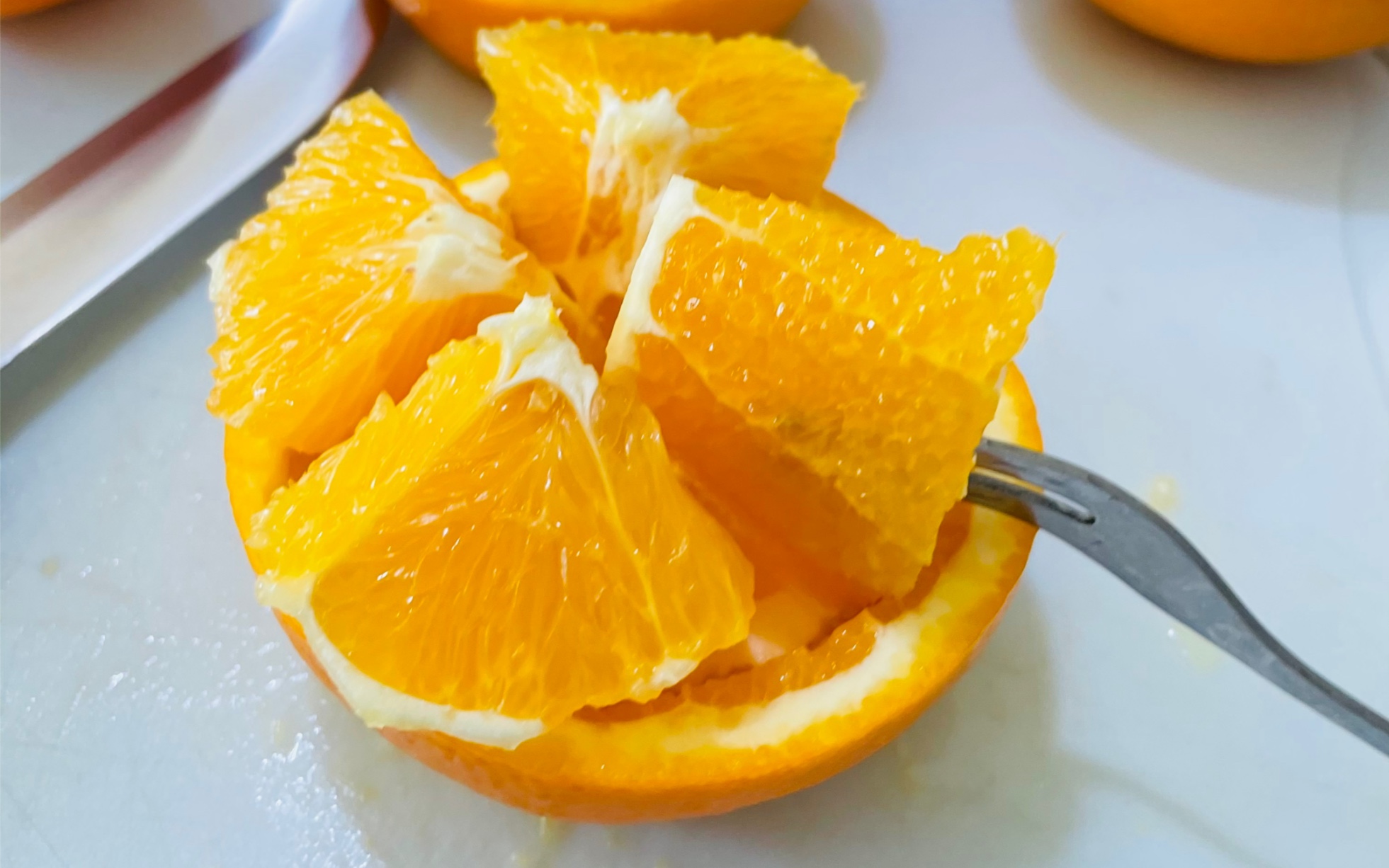 赣南脐橙小果盘～实测,此法很洋气