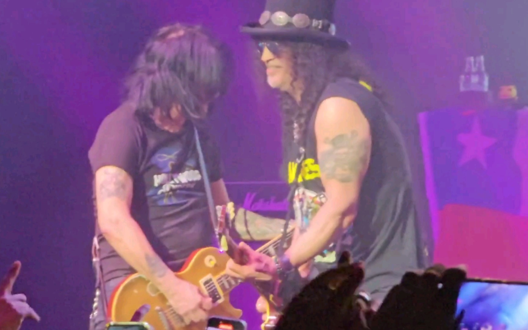 各个机位各个角度,gilby clarke助阵slash2024巡演,炸裂狂野演绎枪花