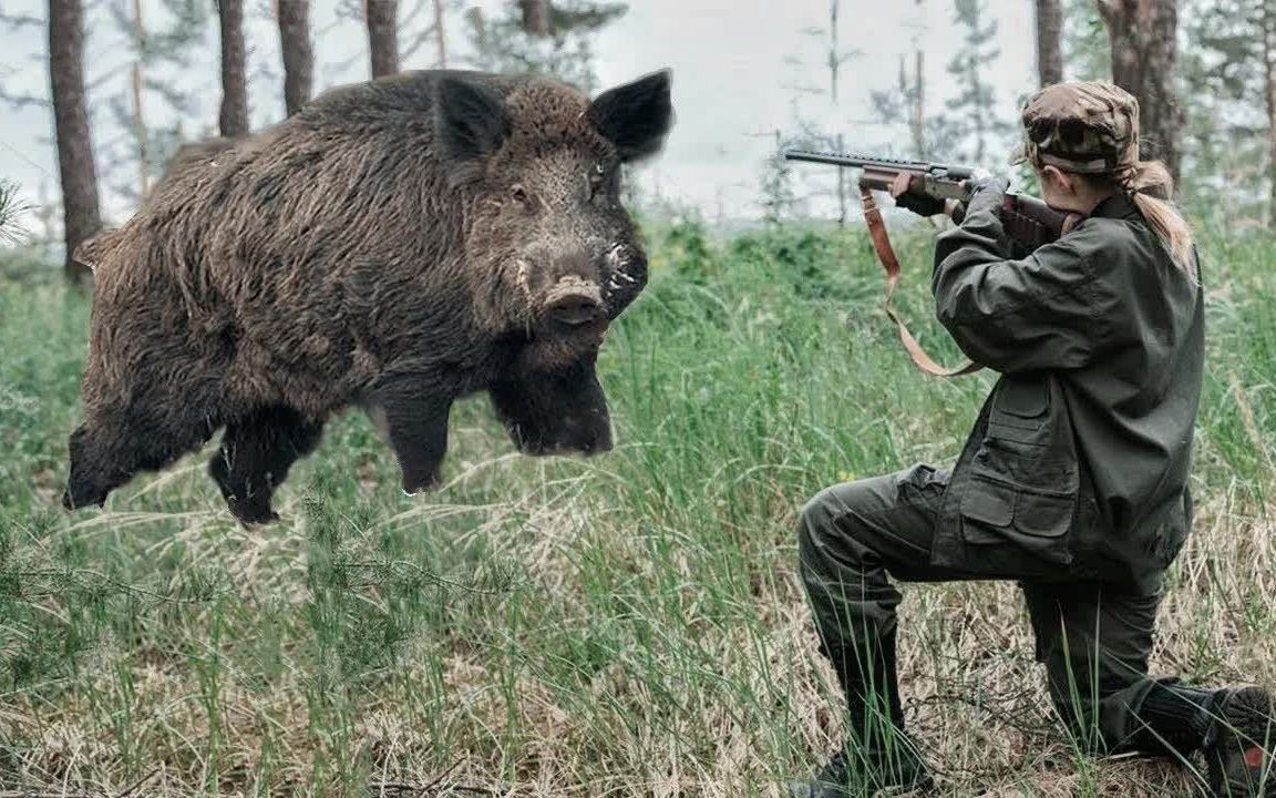 国外野猪泛滥,猎人以为野猪很好打,差点被野猪反杀了