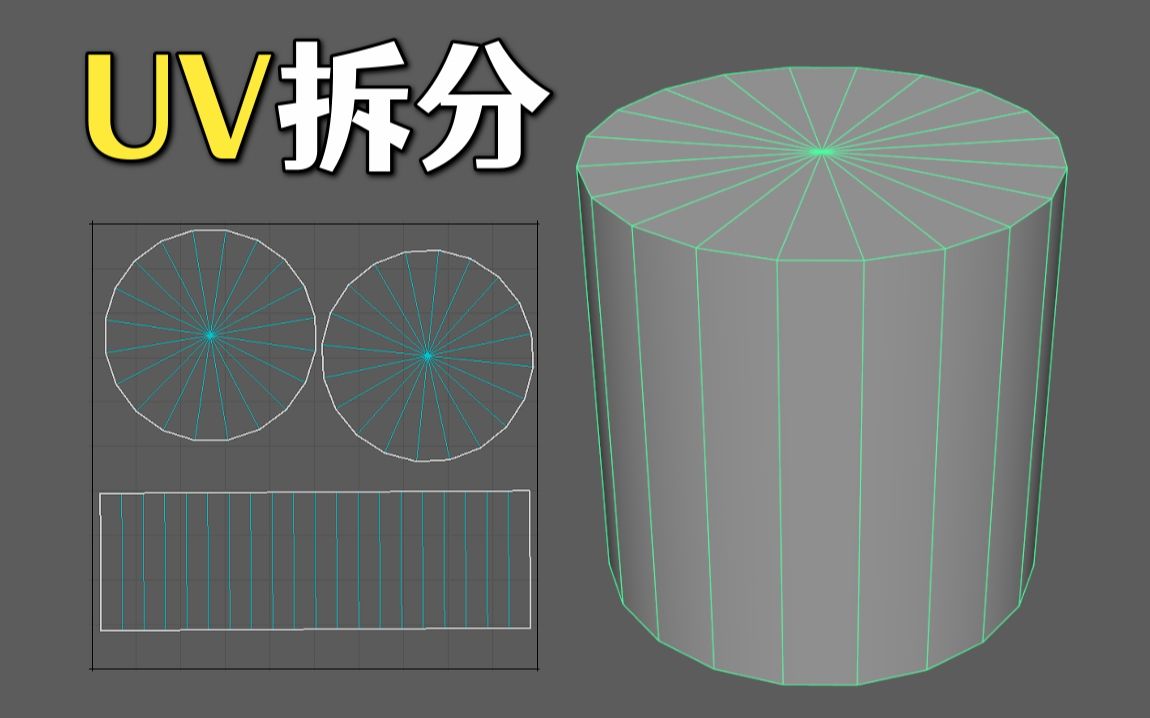 什么是UV,怎么拆UV,零基础建模小技巧,十分钟学会Maya拆分UV知识哔哩哔哩bilibili