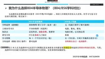 下载视频: 中国科学院大学考研804半导体物理856电子线路学科对比