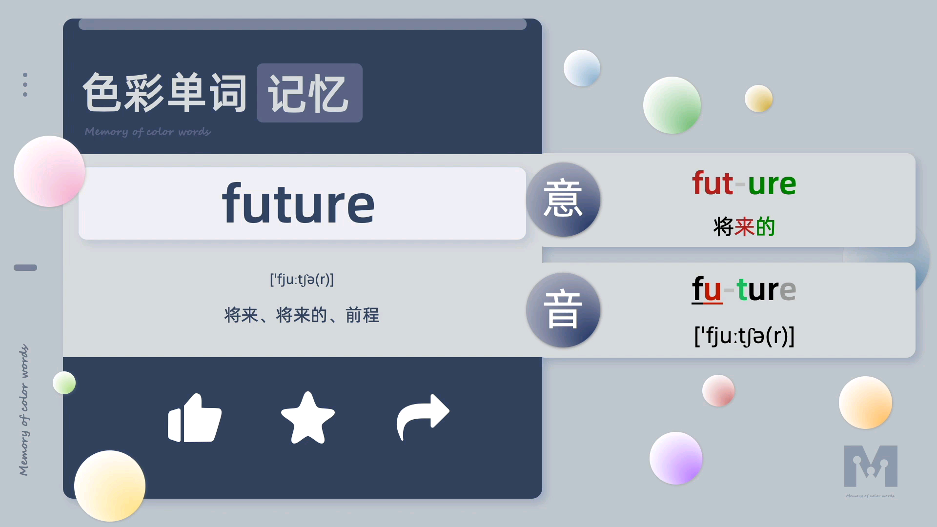 色彩单词记忆future自然拼读词根词缀高中 四级 六级 托福 雅思 GRE GMAT单词哔哩哔哩bilibili