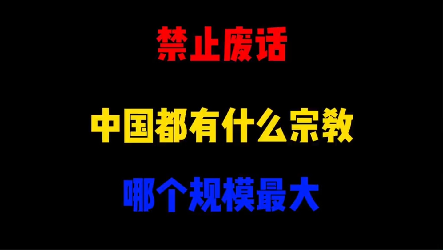 禁止废话:中国宗教哪家强?揭秘你不知道的规模最大的宗教哔哩哔哩bilibili