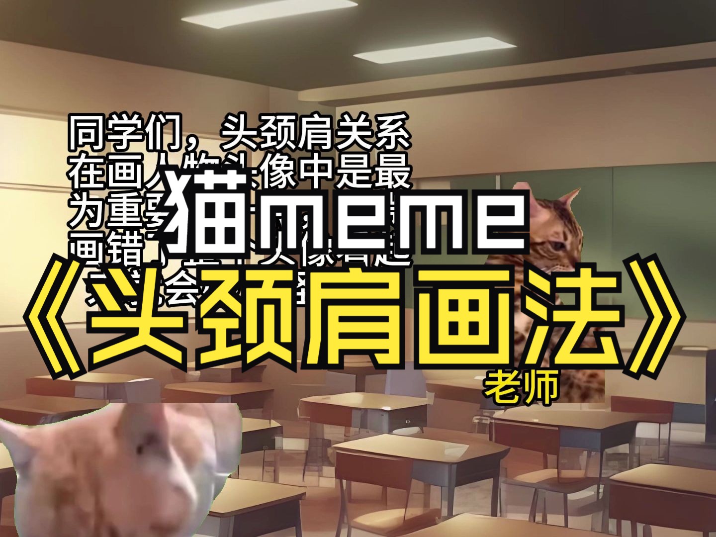 《猫meme绘画小课堂》第16集:头颈肩画法哔哩哔哩bilibili