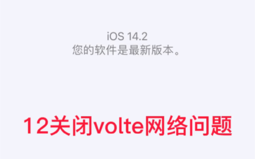 Iphone12 关闭volte网络无法使用,和应用权限英文bug哔哩哔哩bilibili