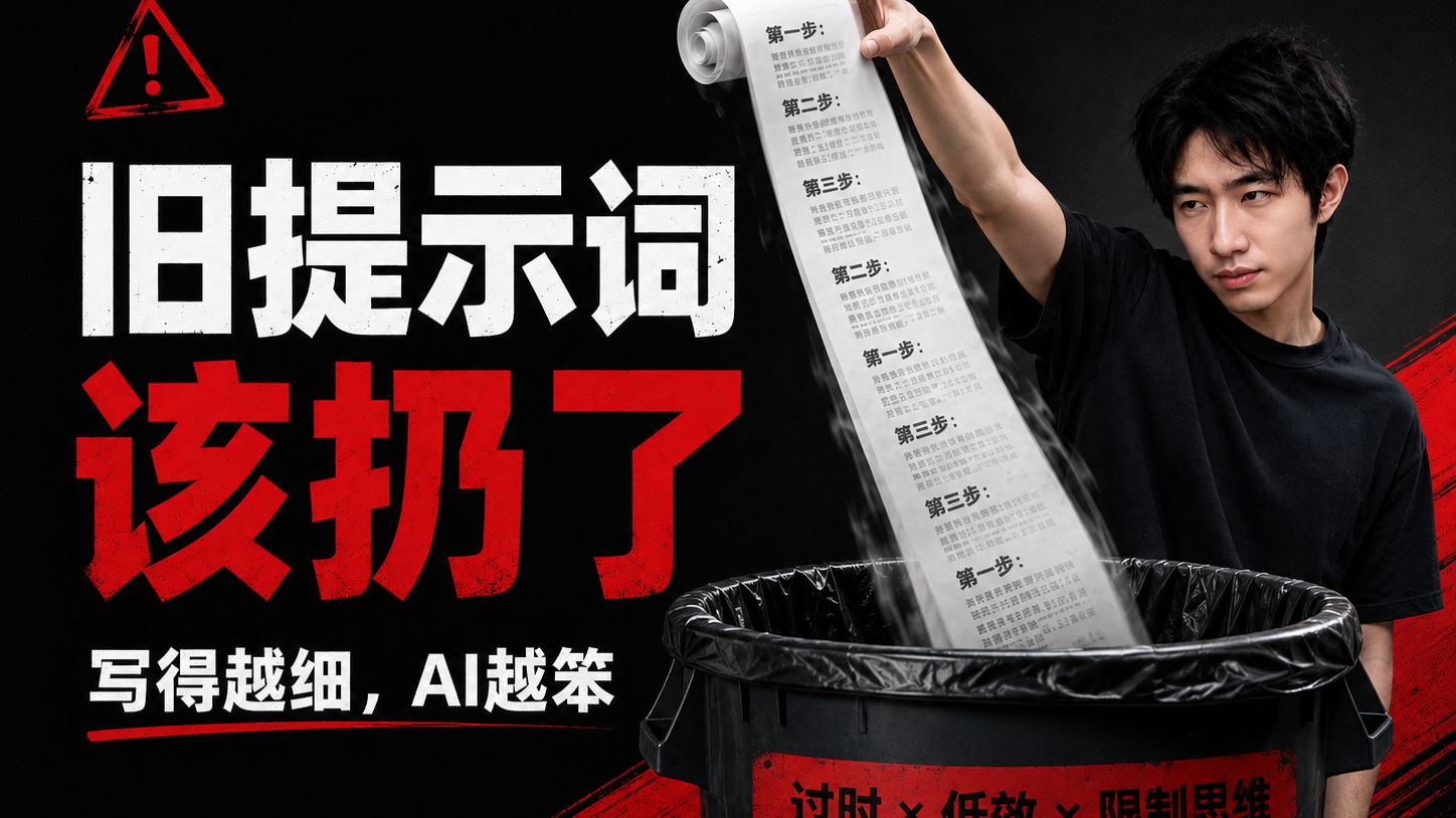 步骤越细，AI越笨？五分钟讲清2026新一代提示词写法