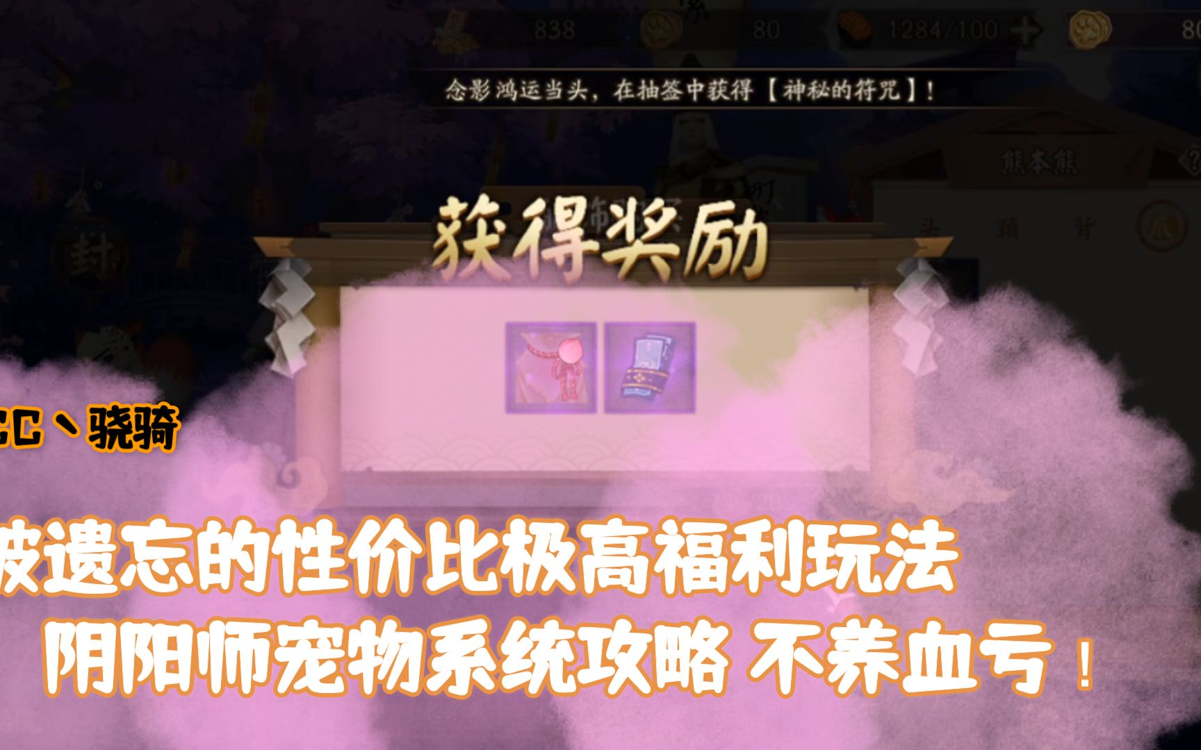 【阴阳师攻略】被遗忘的性价比极高福利玩法 小宠物系统攻略分享~哔哩哔哩bilibili