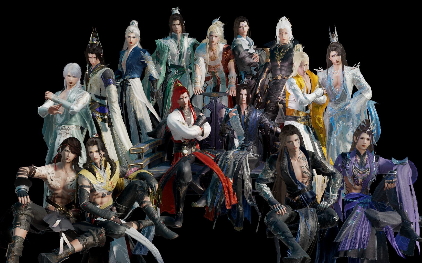 【剑三/群像】一个人的帮会集体广场舞(终于将常玩的账号放一起了)