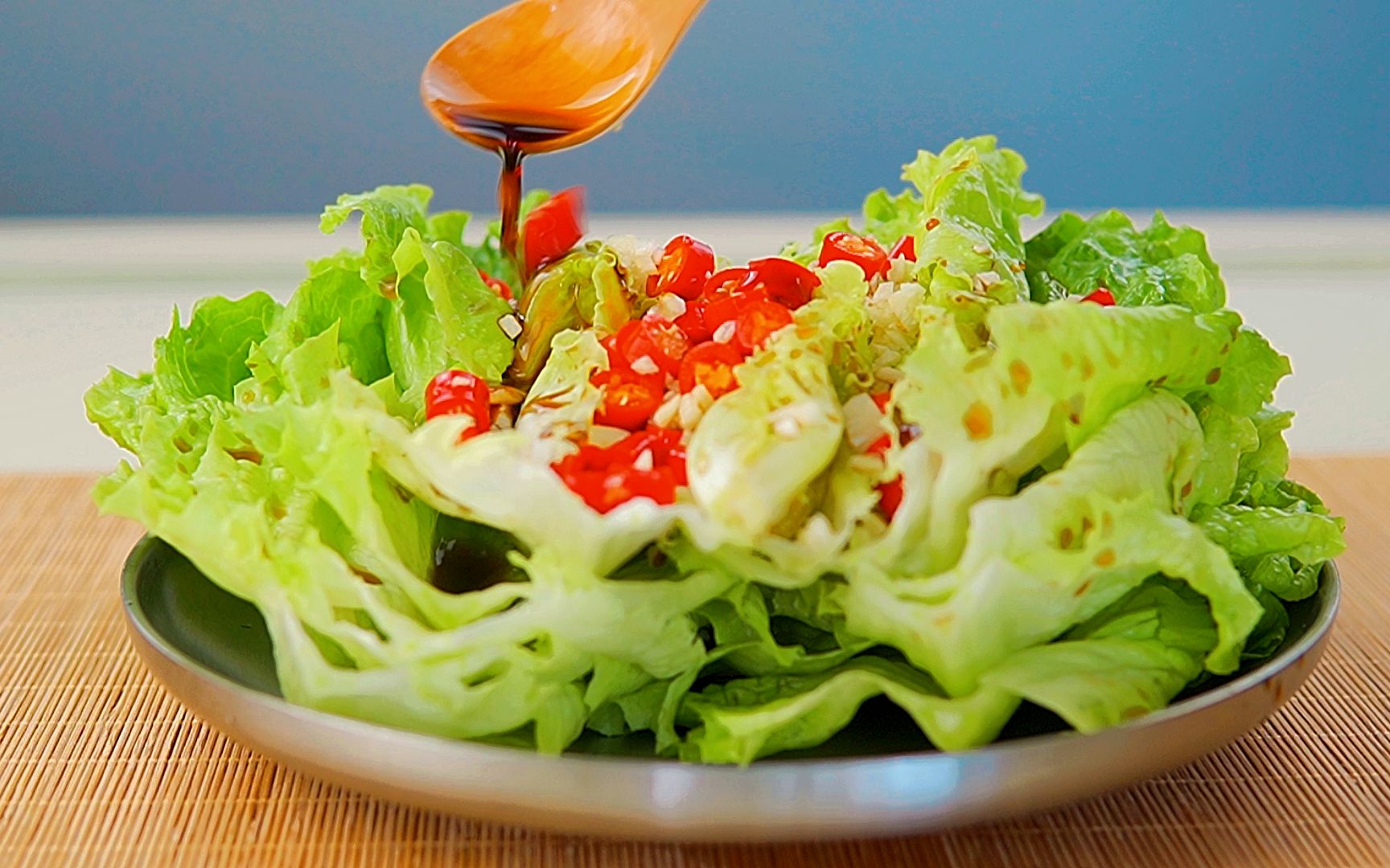 凉拌蚝油生菜原汁原味不焯水鲜嫩清脆又爽口