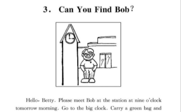 [图]小学英语阅读100篇-003-Can You Find Bob？