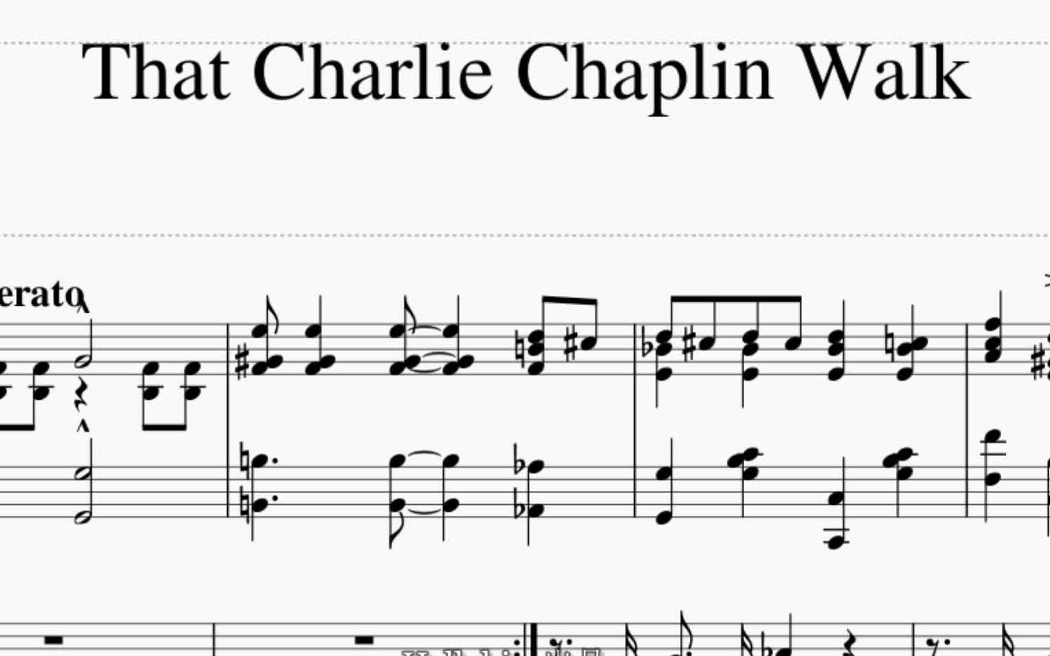 [图]【罗伊·巴顿】《那首查理·卓别林的步态舞曲》-Roy Barton：That Charlie Chaplin Walk（1915年出版的早期狐步舞曲）