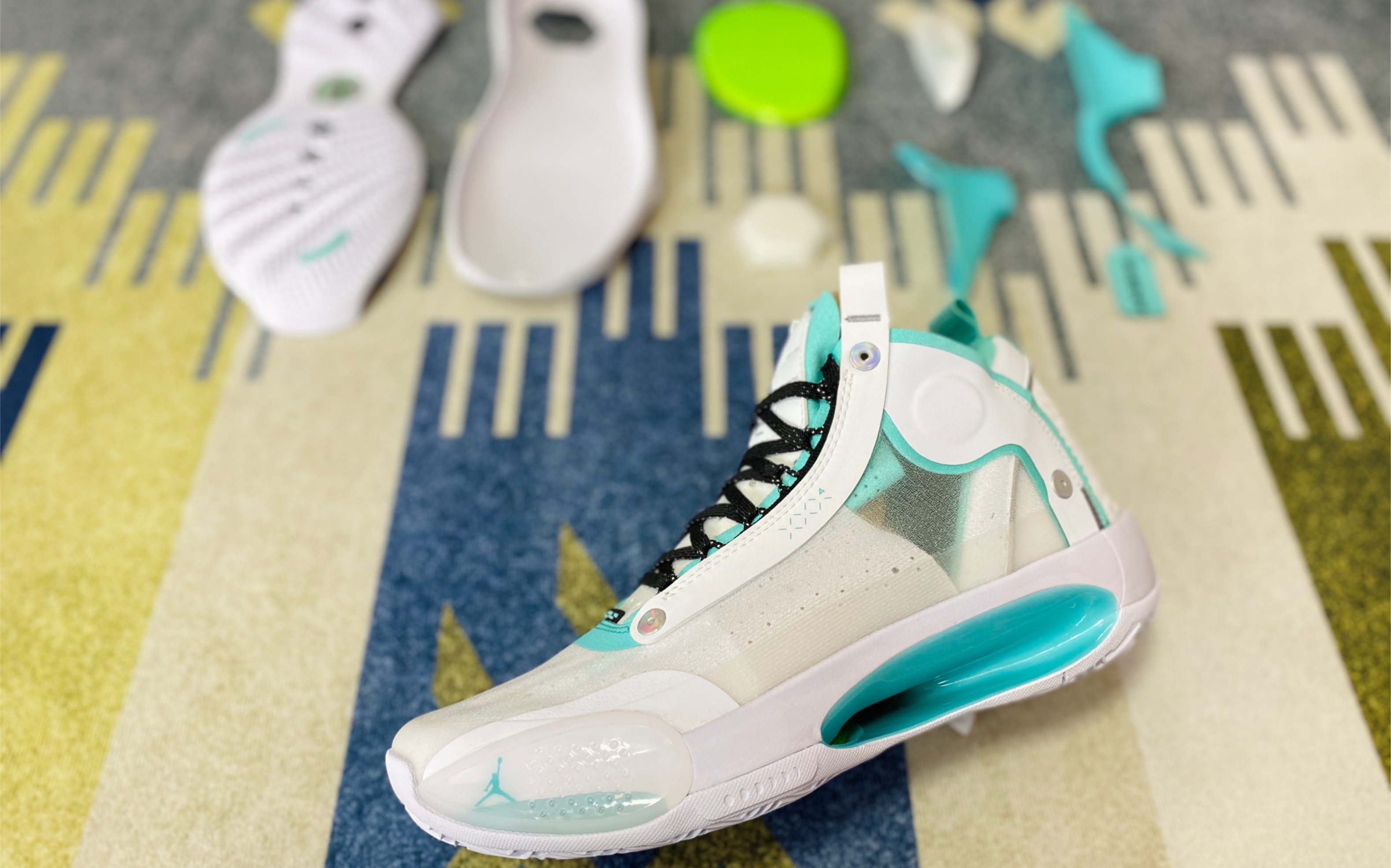 开箱视频,aj34拆解件实测郭艾伦实战鞋篮球鞋.