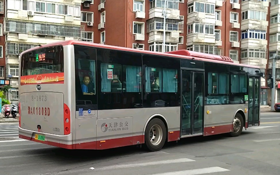 天津公交878路 byd6100b3ev2 右转宜白路