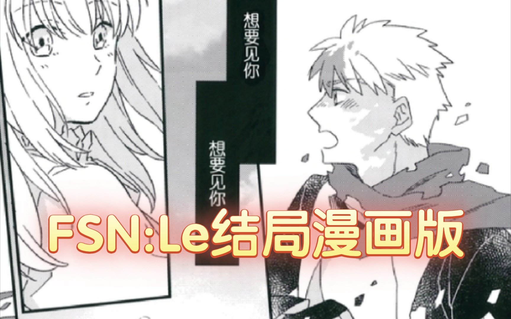 [Fate stay night]Le隐藏结局官方漫画:相互救赎的二人,在未曾改变的旅途终点,终于再次相遇哔哩哔哩bilibili