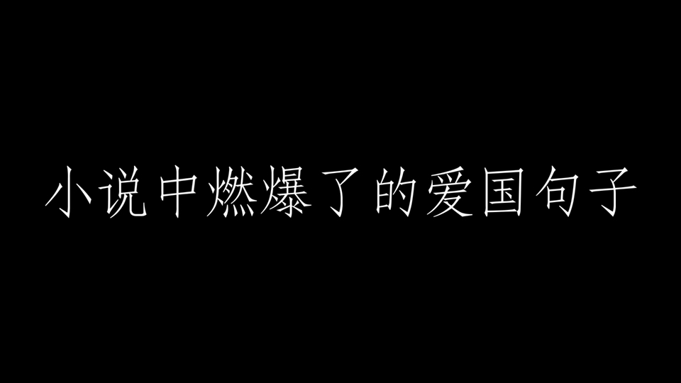 “那些小说中燃爆了的爱国句子”哔哩哔哩bilibili